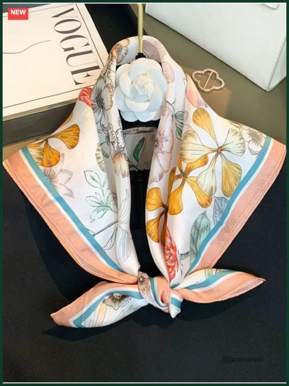 100% Mulberry Silk Square Scarf Women Men Lightweight Neckerchief